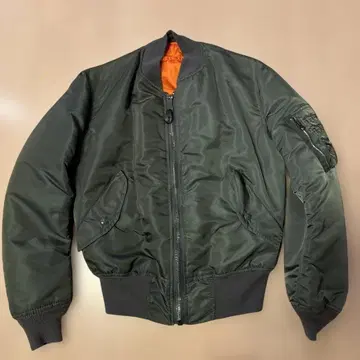 중고 USA제 알파사 MA-1 그린 XS