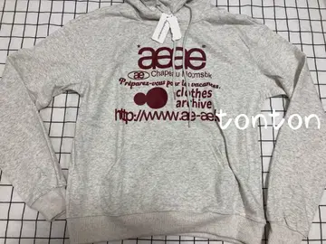 AEAE 프론트 프린트 그레이 후드티
