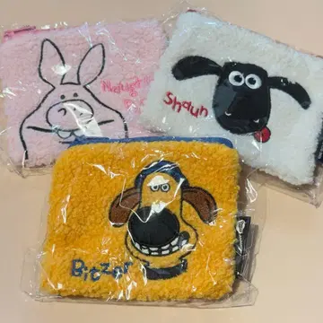 숀더쉽 복슬복슬 스퀘어 파우치 3종 세트