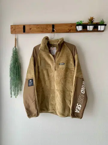 WIND AND SEA 플리스 자켓 M 베이지
