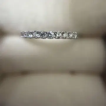 K10WG 다이아몬드 0.30ct 하프 이터니티 반지 11호