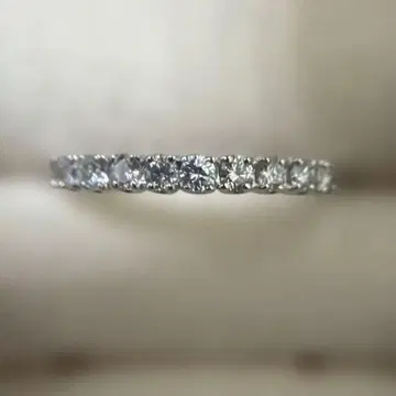 K10WG 다이아몬드 0.30ct 하프 이터니티 반지 11호