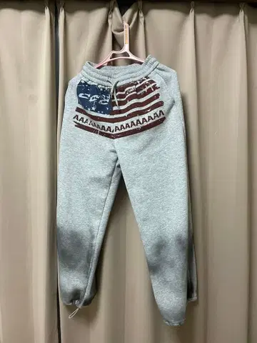 미국 국기 디자인 그레이 스웨트 팬츠