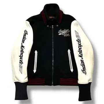 인디언 모터사이클 바시티 자켓 XXL 돈키호테 넥 자수 풀 데코