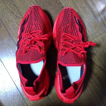 레드 꼬임 디자인 경량 통굽 스니커즈 남성용 27cm