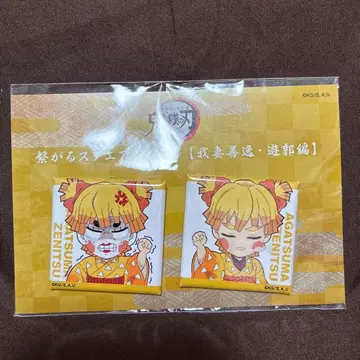 귀멸의 칼날 연결 스퀘어 캔뱃지 아가츠마 젠이츠 젠코