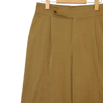 [새상품급] 인디비 턱 와이드 팬츠 40 카멜 일본제