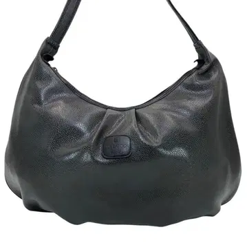 블랙 가죽 숄더백