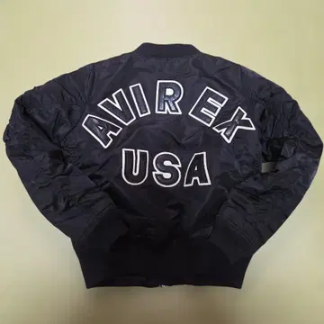 AVIREX MA-1 블루종 아우터 백 로고 아치 S 사이즈