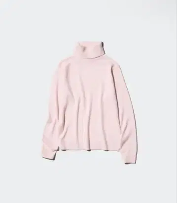 [ 유니클로/UNIQLO ] 3D 캐시미어 터틀넥 스웨터 ( 핑크 )
