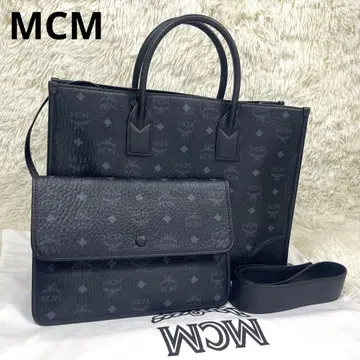 미사용급 MCM 토트백 비세토스 가죽 2way