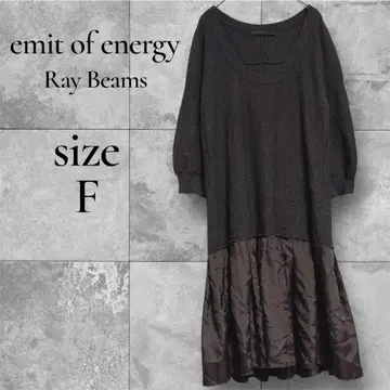 이미트 오브 에너지 레이빔즈 니트 새틴 플레어 원피스 도킹