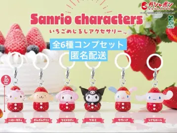 산리오 캐릭터즈 딸기 메지루시 액세서리 전 6종 컴플리트 세트