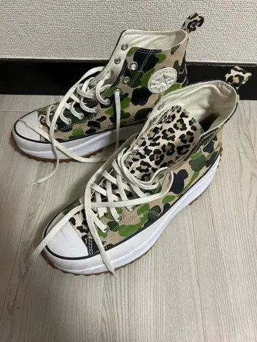 컨버스 카모 패턴 통굽 하이컷 스니커즈