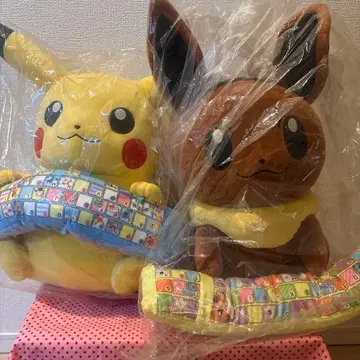 포켓몬 BANDAI 피카츄 & 이브이 PC 쿠션 미사용품 택 포함