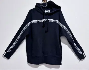 [ adidas ] L 사이즈 블랙 오버 사이즈 후드 부착 후드티