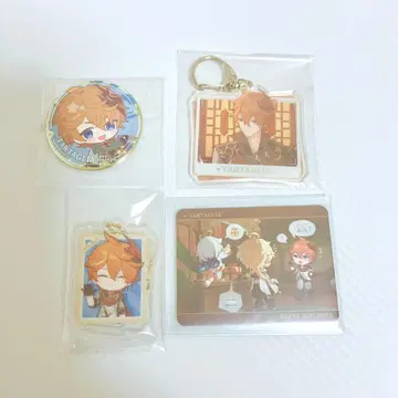 원신 타르탈리아 키링 캔뱃지 세트