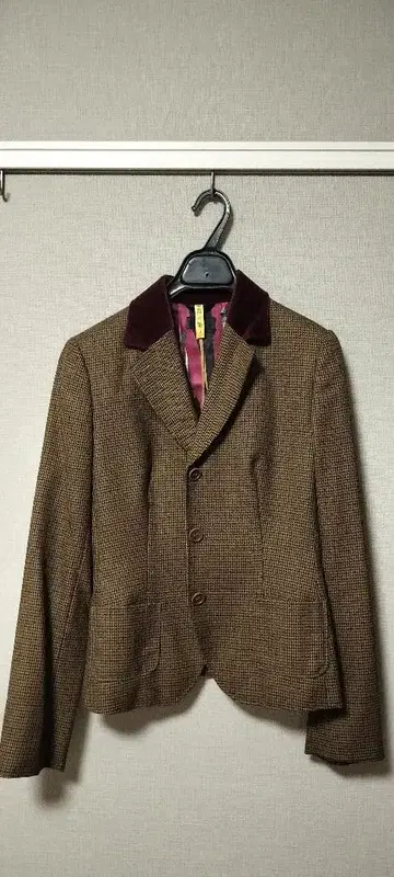 PAUL SMITH 브라운 테일러드 자켓 벨벳 옷깃