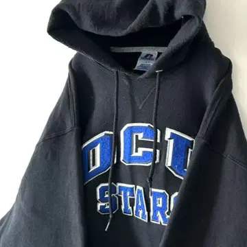 러셀 애슬레틱 OCU 스타즈 자수 후드티 L 블랙 구제 의류