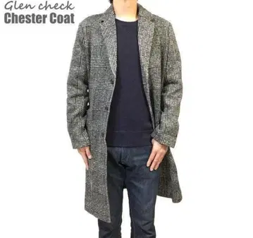 글렌체크 체스터 코트