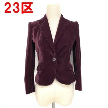 A6128 23구 테일러드 자켓 안감 있음 벨로아 와인 레드 32