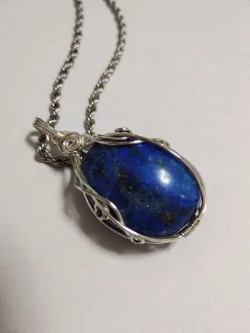 라피스라줄리 와이어 랩핑 펜던트