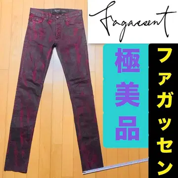 새상품급 FAGASSENT 코팅 가공 스키니 데님 사이즈 1 26인치