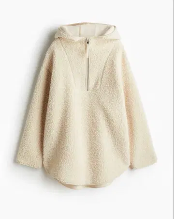 H&M 플리스 자켓 M 사이즈 크림색