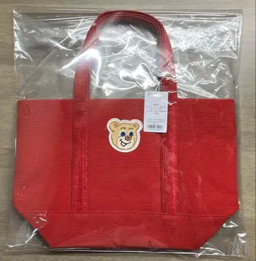 러브러리 바이 페이러 올드 테디 와펜 토트백 와인 레드