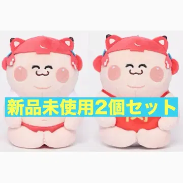 뚱카루비 카라비너 포함 봉제 인형(소) 보통 & 니쿠타로 Ver. 세트