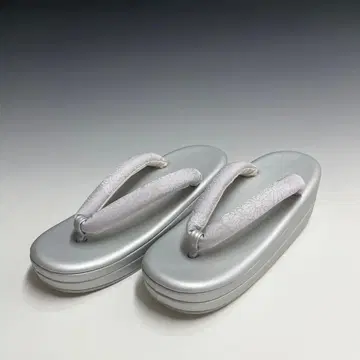 미사용 새상품 야마구치 미술 직물 원단 사용 코반형 조리 실버