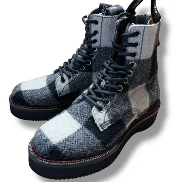 EU39 24.5 컨디션 최상 R13 10홀 부츠 버팔로 체크