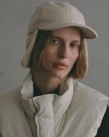 Marmot x ETRE TOKYO 보아 플리스 캡 화이트