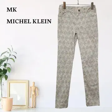 zB871 [ M ] MK MICHEL KLEIN 스트레치 올 패턴 팬츠