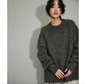 ADAM ET ROPE 그레이 긴팔 스웨터