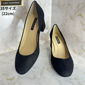 FABIO RUSCONI 새상품급 블랙 색상 스웨이드 펌프스 사이즈 35