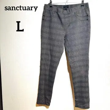 sanctuary [ L ] 체크 무늬 캐주얼 팬츠 스키니 스트레치