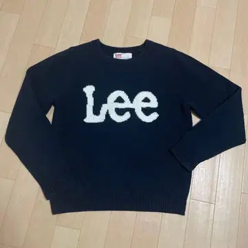 Lee 네이비 로고 긴팔 니트 스웨터 프리 size