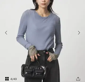 새상품 택 포함 그린라벨 튤 도킹 시어 풀오버