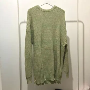 그린 크루넥 니트 코튼 Niko and