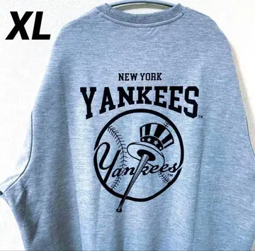 양키스 트레이닝복 맨투맨 백프린트 팀 로고 XL MLB