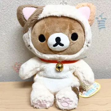 리락쿠마 모여 앉아 봉제 인형 고양이 삼색 고양이 2015