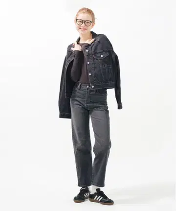 리바이스 RIBCAGE 스트레이트 24인치 블랙