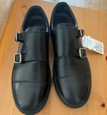 HILTON 블랙 더블 몽크 신발 25.0cm