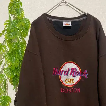 하드 록 카페 보스턴 맨투맨 브라운 XL