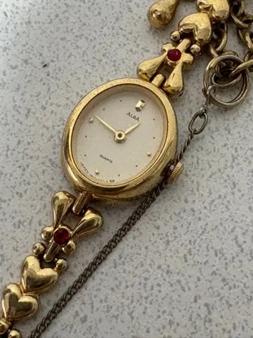 SEIKO 알바 주얼리 워치 컬러 스톤 골드