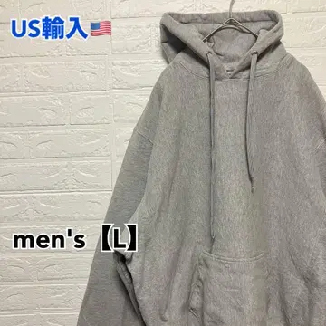 D308 [ US 수입 ] 후드 맨투맨 그레이 계열 men's [ L ]