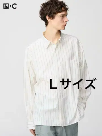 유니클로C 브로드 오버사이즈 셔츠/스트라이프 미사용 새상품