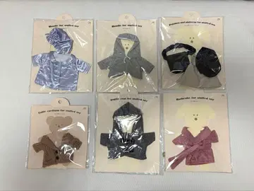 쓰리코 봉제 인형 옷 갈아입기 의류 6종 세트
