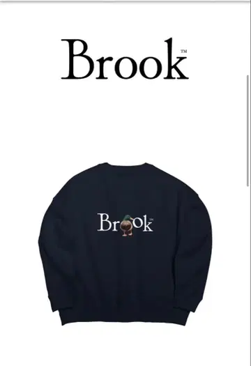 Navy(2025aw Duck Brook Logo Sweat Brook
